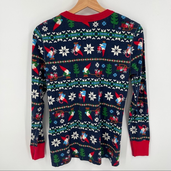 Hanna Andersson Christmas Winter Gnome Pajama Long Sleeve Top Fitted - Picture 4 of 4